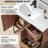 Pascasia 36" Walnut Modern Free-standing 2-Door&2-Drawer Bathroom Vanity Set