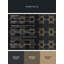 Tapis abstrait moderne et contemporain lavable à la machine en Hanoukka noir - reliure noire-1575847334
