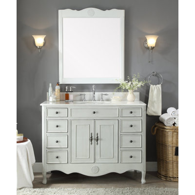 Medina 46.5'' Single Bathroom Vanity with Marble Top