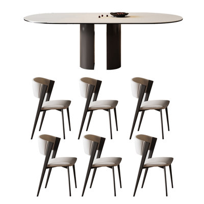 Rock plate modern high quality dining table sets.