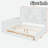 Wooden Daybed With 3 Drawers, Desk, Open Shelves, Lights And Charging Station-879142258