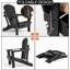 Ensemble de 2 chaises pliantes Adirondack avec coussin, surdimensionné en Hdpe et résistant aux intempéries-103555379