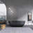 freestanding solid surface soaking bathtub