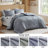 Logan Woven Striped 7-Piece Cal King Comforter Set-116494987-116494986