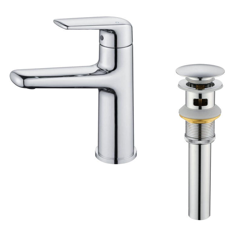 Single Hole Bathroom Faucet With Pop-Up Drain Single Handle Bathroom Sink Faucets Brass Vanity Basin Taps With Valve