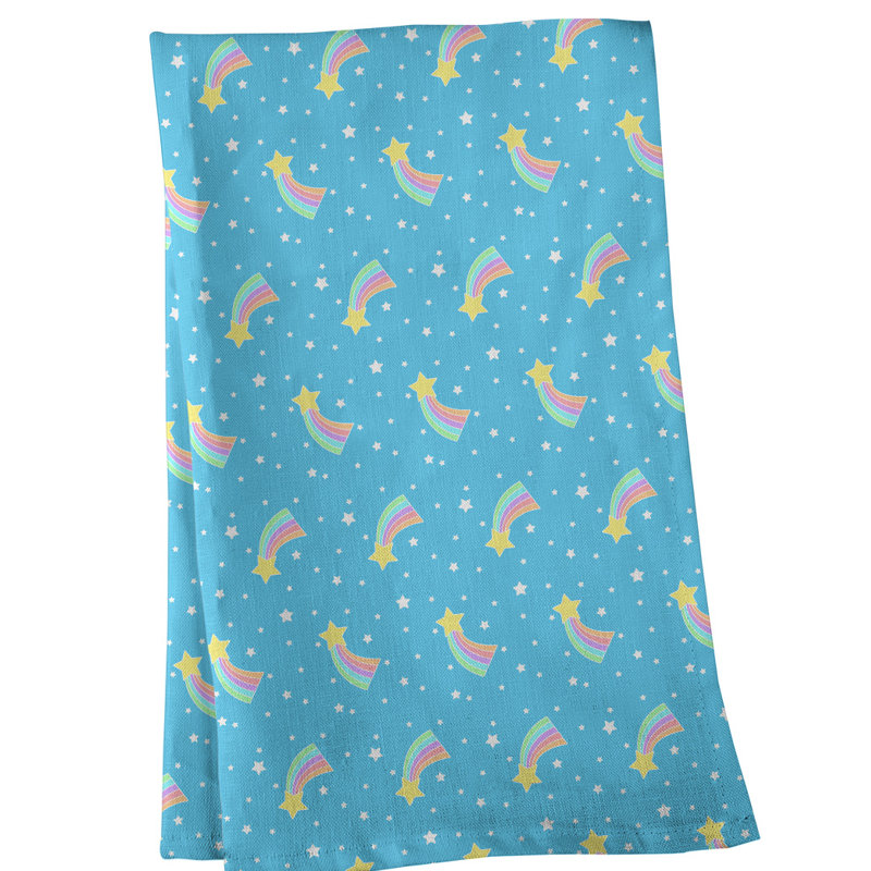 Tea Towel Kitchen Towel, Poly Twill, Aqua