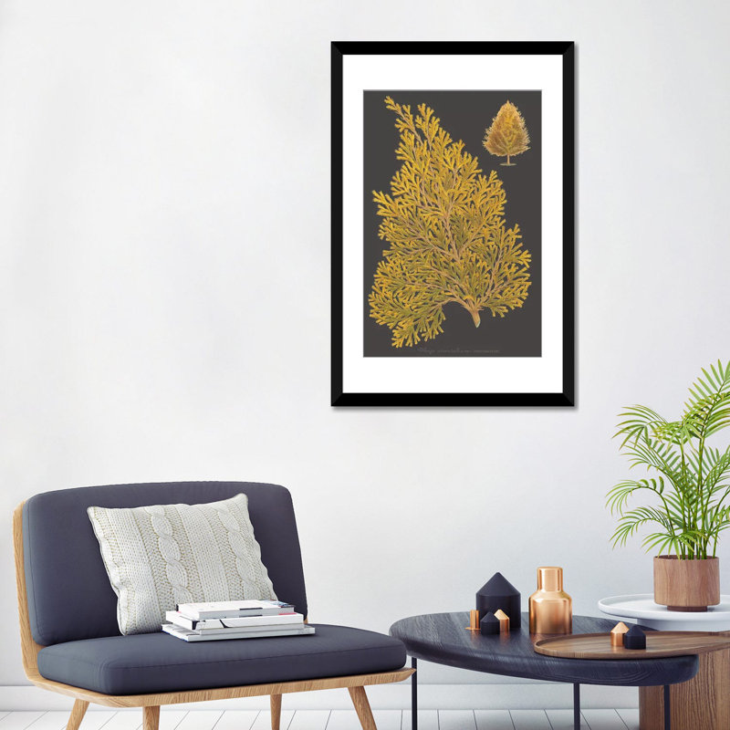 « trees & leaves iii », reproduction d’impression sur toile, H 32 po x l 24 po x P 1 po, Papier beaux-arts encadré noir