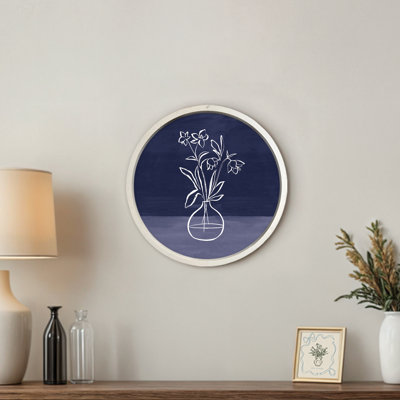 «Blue Floral Still Life II», impression sur panneau de fibres à densité moyenne