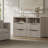  56.5"W Modern Fluted 4-Drawer Dresser With 2 Large Open Storage-918549065