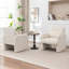 Fauteuil moderne recouvert de lin-130903766