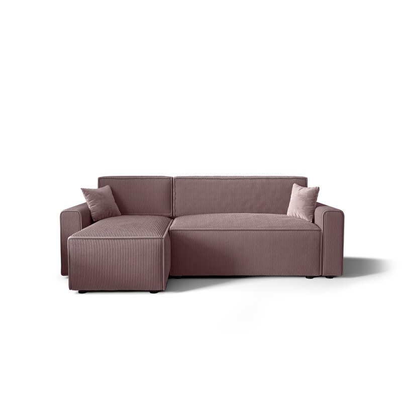 Bodyn 3 Seater Corner Sofa , Purple, Left -sided