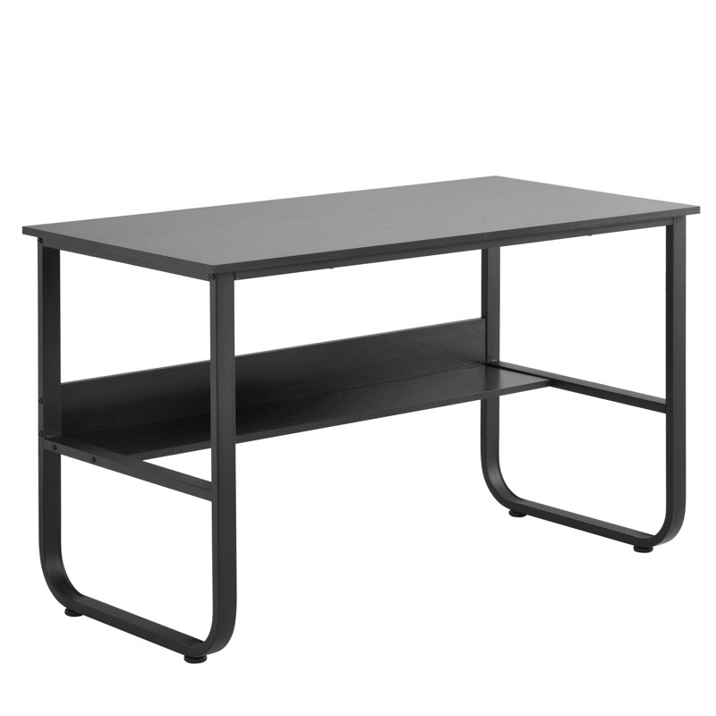 Steel Writing Desk, Black, Black