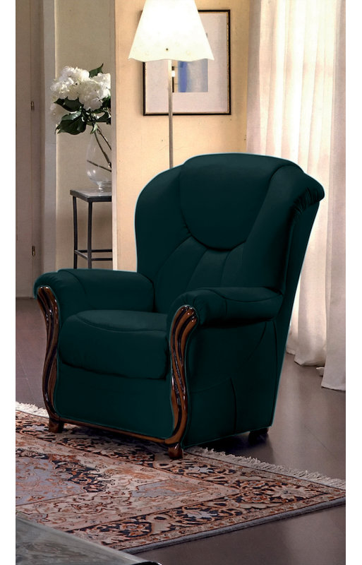 Kirkendall Faux Leather Armchair, Black