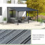 Pergola de patio en acier galvanisé à fixation murale avec toit incliné-105706295
