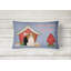 Coussin lombaire intérieur/extérieur bleu/rouge sauvage dog house