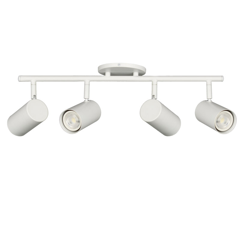 Éclairage sur rail Taylor - 4 lumières, Blanc mat