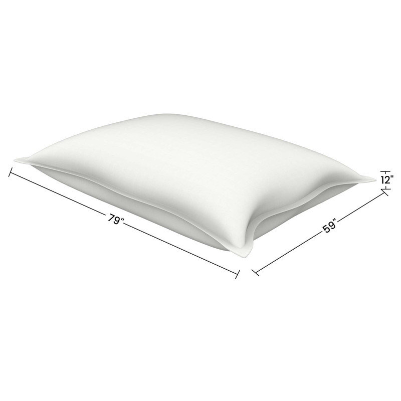 Outdoor Bean Bag Bed Lounger Cover (Bag Only), Beige Polyester, 30.5cm H x 149.9cm W x 200.7cm D