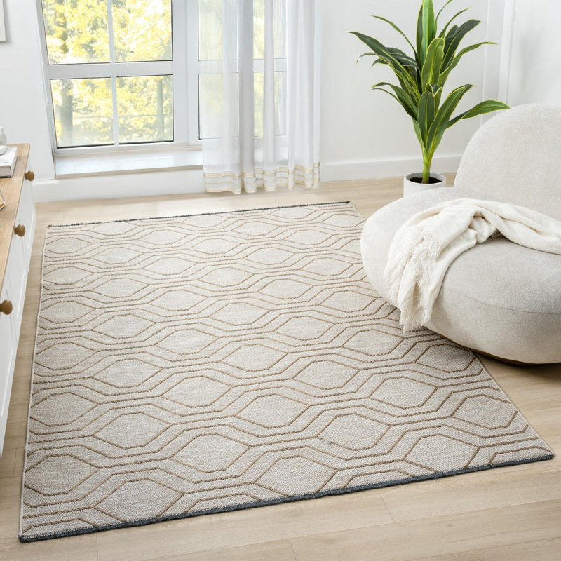 Tapis marocain à motif de treillis marocain, Rectangle 5 pi x 7 pi