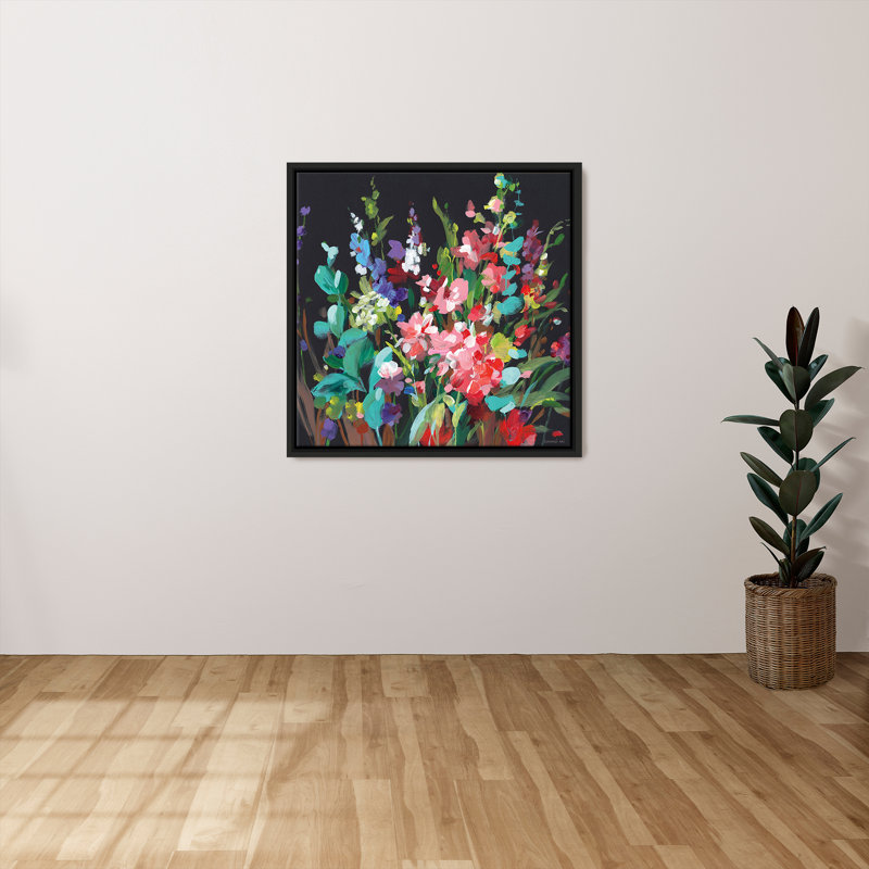"Brightness Flowering" par Danhui Nai, reproduction sur toile dans un cadre flottant, Noir, H 27,5 po x l 27,5 po