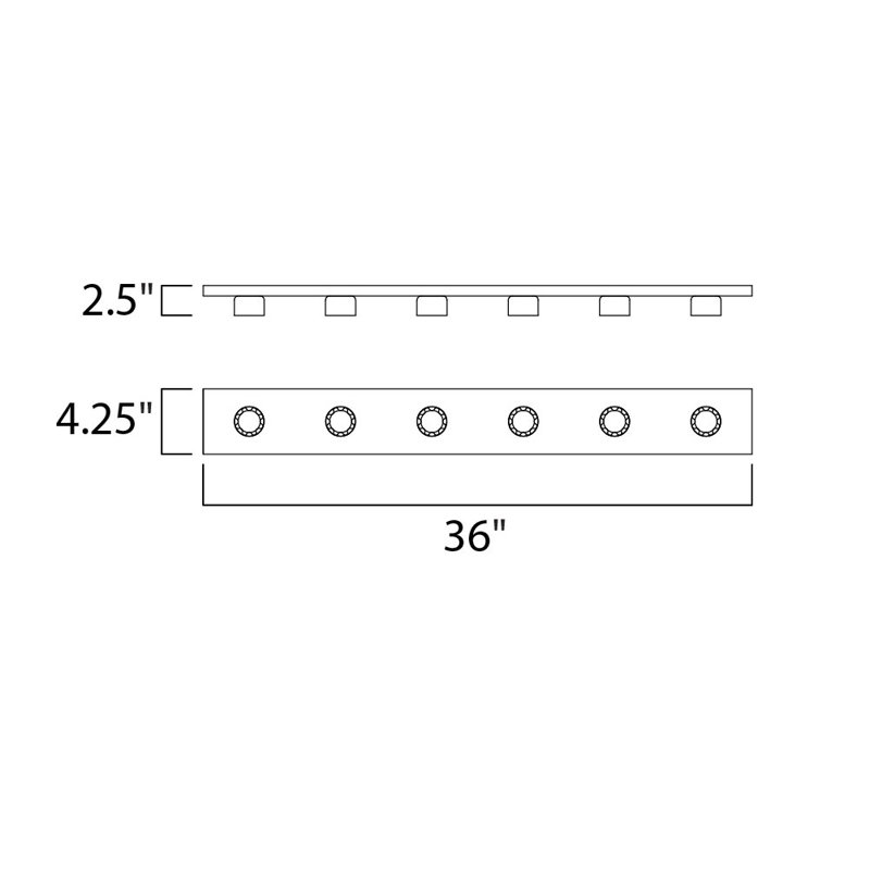 Carder 6 - Light Dimmable Vanity Light, Polished Chrome