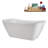 59" Streamline Soaking Freestanding Tub and Tray With Internal Drain-112235453