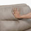 Causeuse inclinable manuelle en microfibre avec console centrale et ressorts ensachés 73 po Seese-2090878387