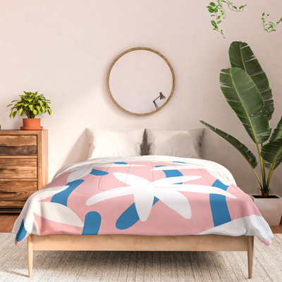 Édredon en coton rose / bleu standard