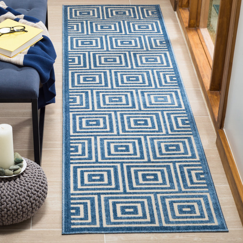 Tapis d'intérieur / extérieur à motif géométrique Bosco Performance, Tapis de couloir 2 pi 3 po x 8 pi
