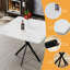Table de salle à manger carrée pour 4 à 6 personnes, 38,6 po blanc avec pieds en fer, facile à nettoyer et à assembler Table 38,6 po x 38,6 po, fer à repasser, assembler-1188891879