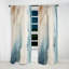 Rideau côtier occultant moderne sable bleu et beige Modern V - 1 panneau-107808877