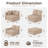 Corduroy 115.9" Module Sofa Seating Six, Corner Sectional with Ottoman,Can Be Free Combination-1525434768