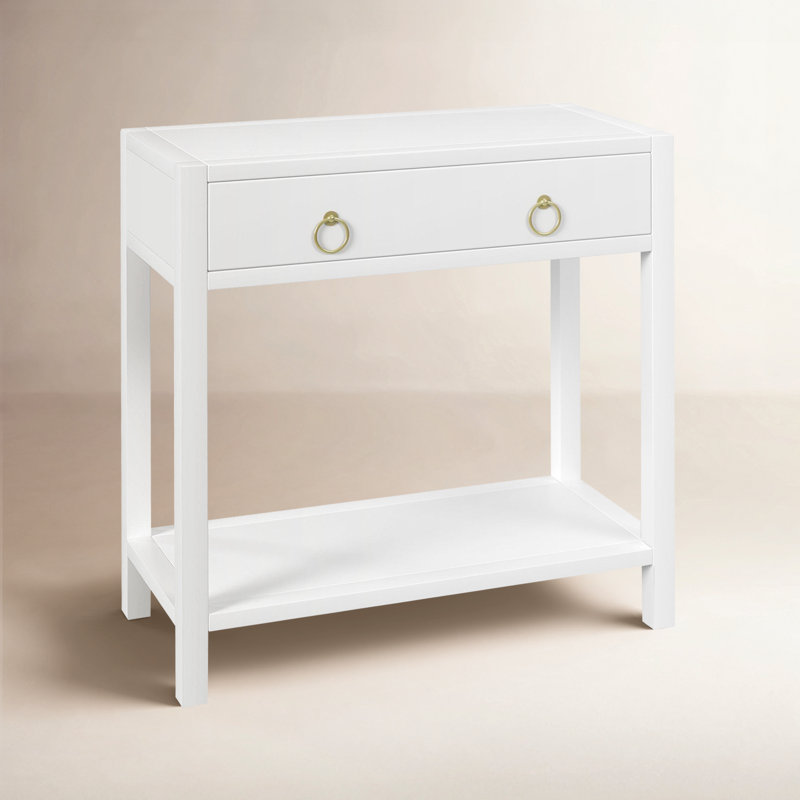 Elin 30" W 1-Drawer Solid Wood Nightstand, White