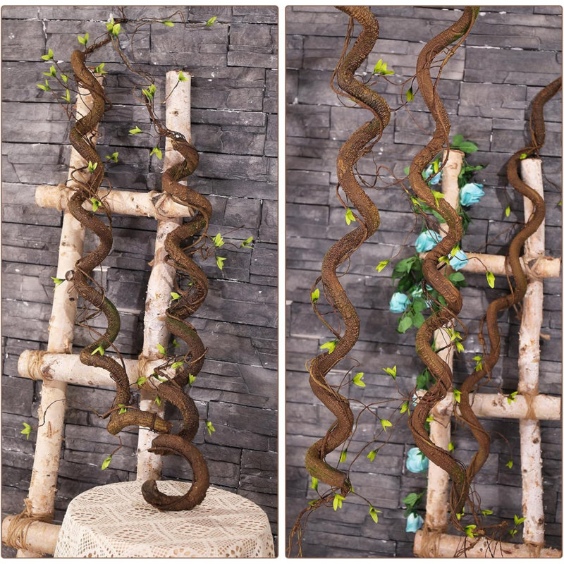 Artificial Tree Branches Fake Wood Tree Trunk Twig Ivy Vine Barky Plants Garland
