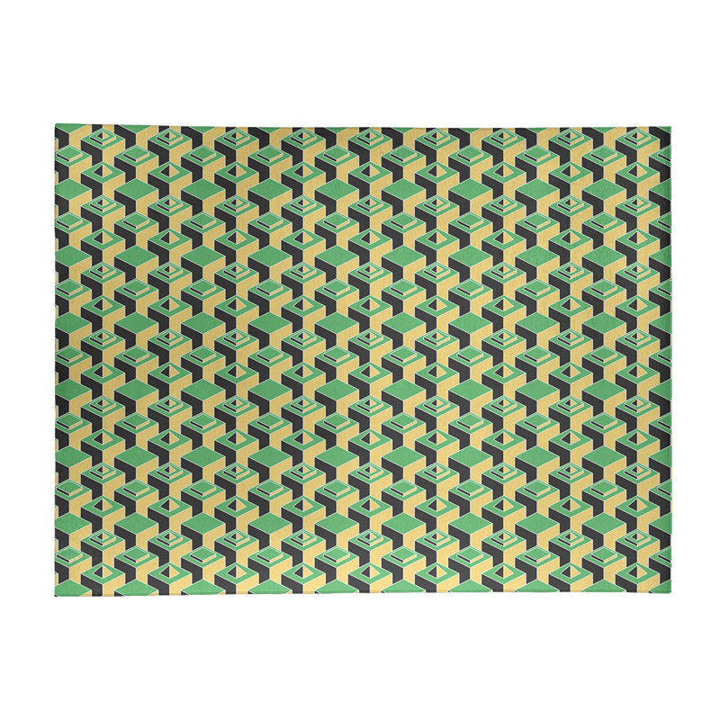 Tapis ivoire/vert/noir skyscrapers dark, Rectangle 2 pi x 3 pi