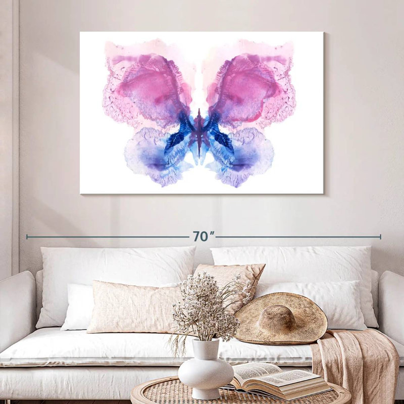 Papillon abstrait Brampt, H 32 po x l 48 po