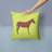 Horse Donkey Check Outdoor Throw Pillow-23813576-48712603