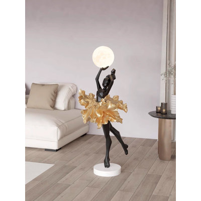 Sculpture de ballerine de luxe avec lumière lunaire