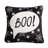 Boo Black Square Throw Cushion With Filling