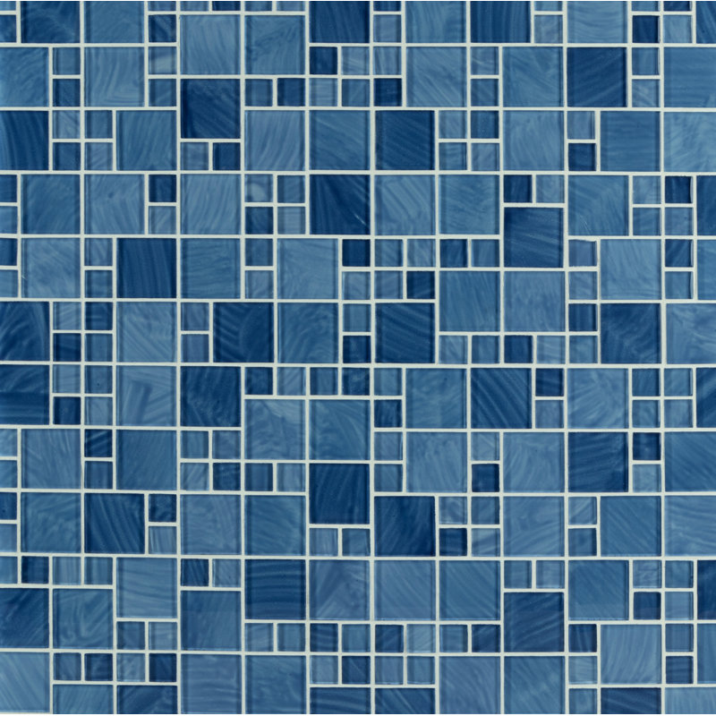 Carrelage mosaïque en verre Impressions, Vague d'océan