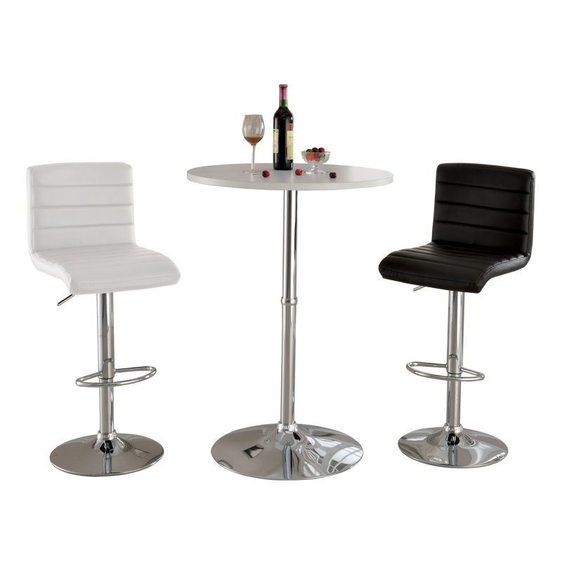Manuel Round Metal Base Dining Table, White