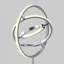 Lampe sur pied moderne pivotante, chrome