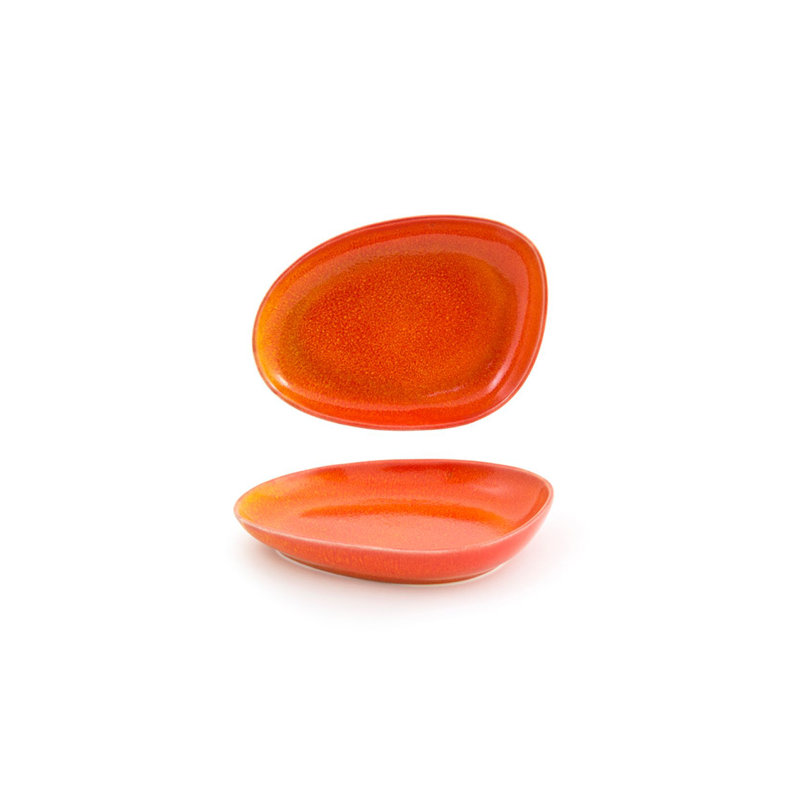 Assiette plate 8 po® Kiln, Orange sanguine