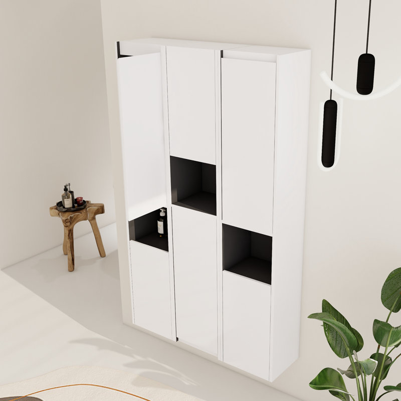 Avonmere 59"H Wall-Mounted Bathroom Cabinet