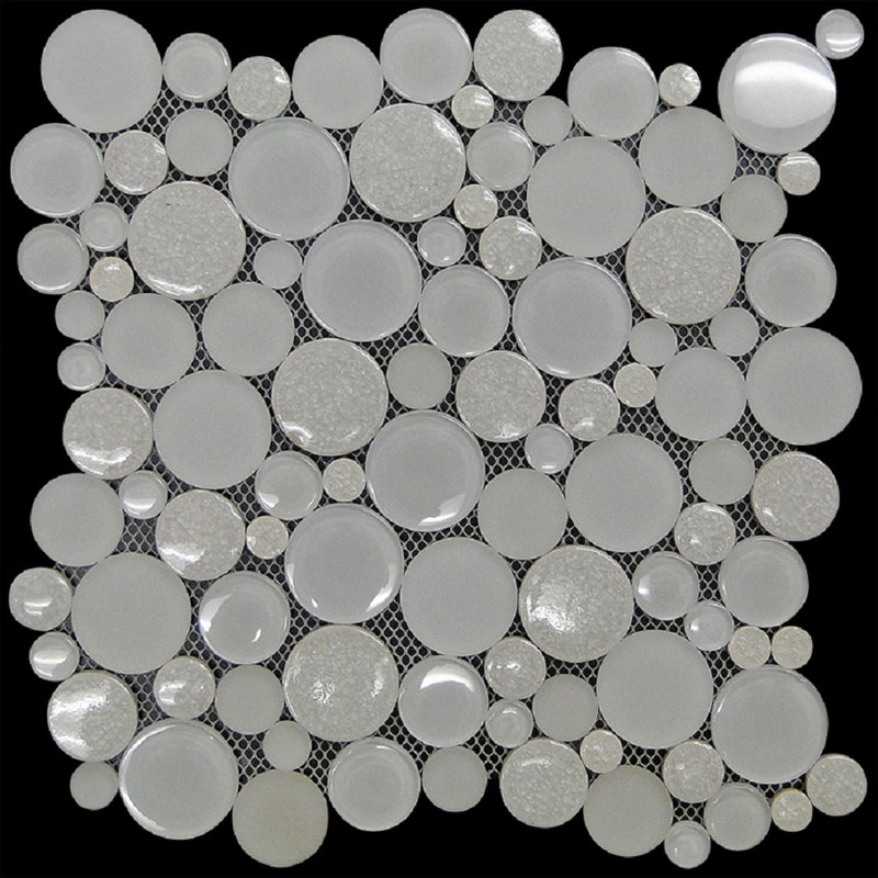 11.6"X11.6" Sparkly Glass And Stone Mosaic Tile