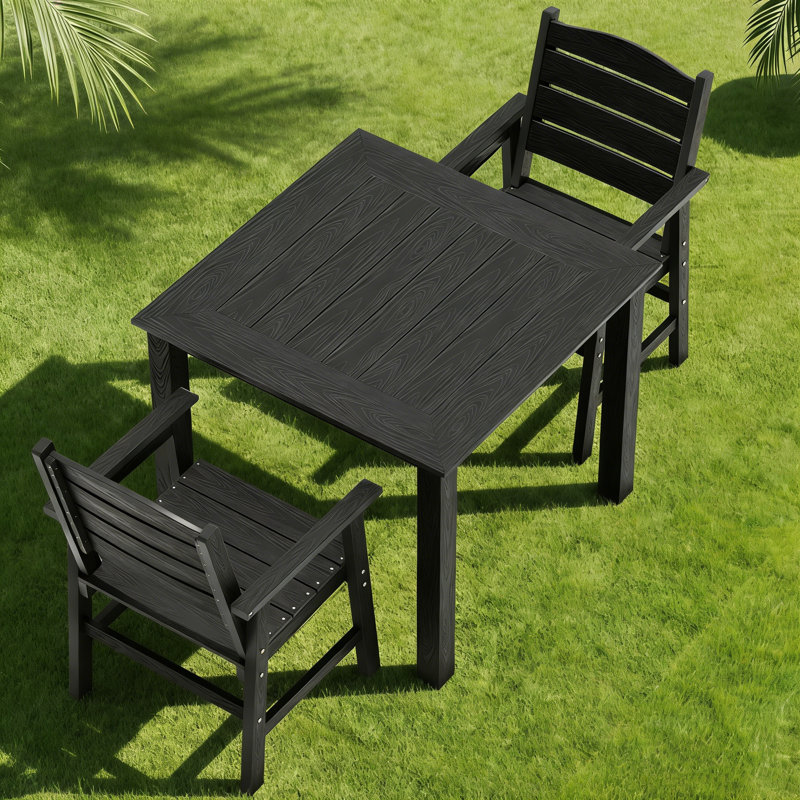 Ensembles repas d'extérieur toutes saisons - Ensembles repas d'extérieur modernes résistants à la rouille pour terrasse de jardin 1 table et 2 chaises