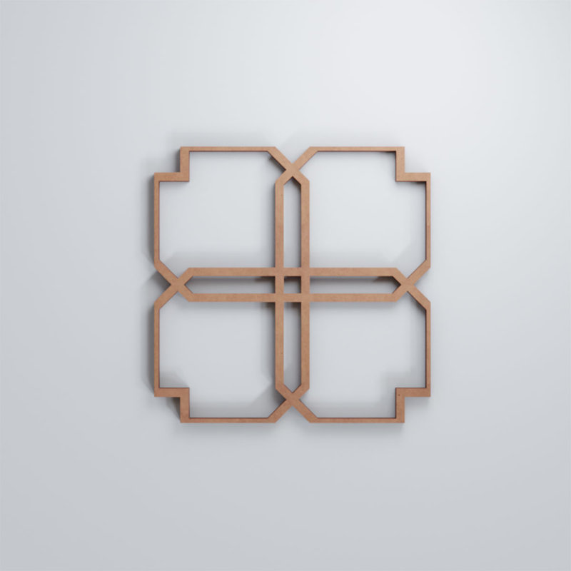 Panneaux muraux décoratifs Englewood, H 23 3/8 po x l 23 3/8 po x P 3/8 po, Qualité de peinture (bois)