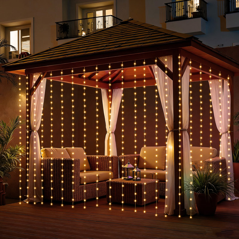 Guirlande de 10 lumières x 10 pi avec télécommande, 300 DEL, blanc chaud