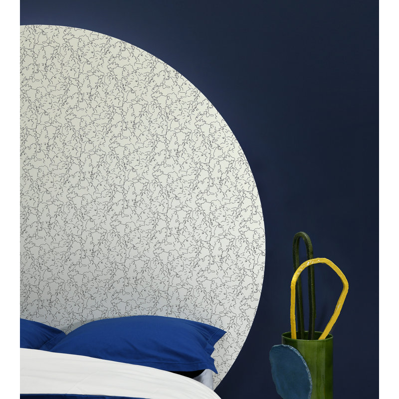The Wall - Rouleau de papier peint L 66 pi x l 27,56 po Ressemblance Jean Cocteau, Ivoire noir