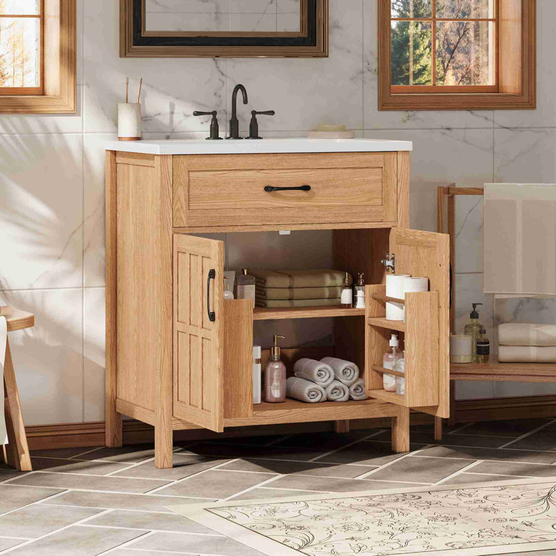 Bathroom Vanity with Adjustable Shelf