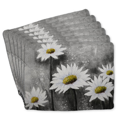Braided Polyester Kibbe Set of 6 Daisies - Home Decor